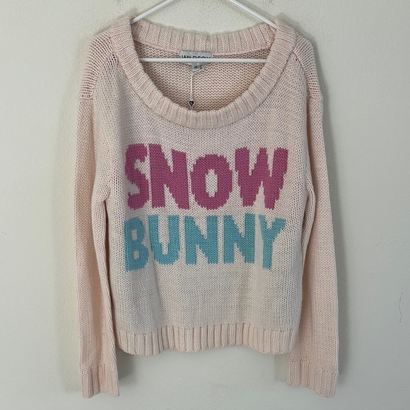 NWT Wildfox Violet Snow Bunny Sweater - Picture 1 of 8